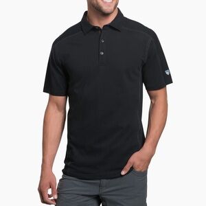 Kuhl Wayfarer Organic Cotton Polo Shirt Black Size Large